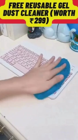 Portable Air Duster Wireless Vacuum Cleaner + Free Reusable Cleaning Gel Gift